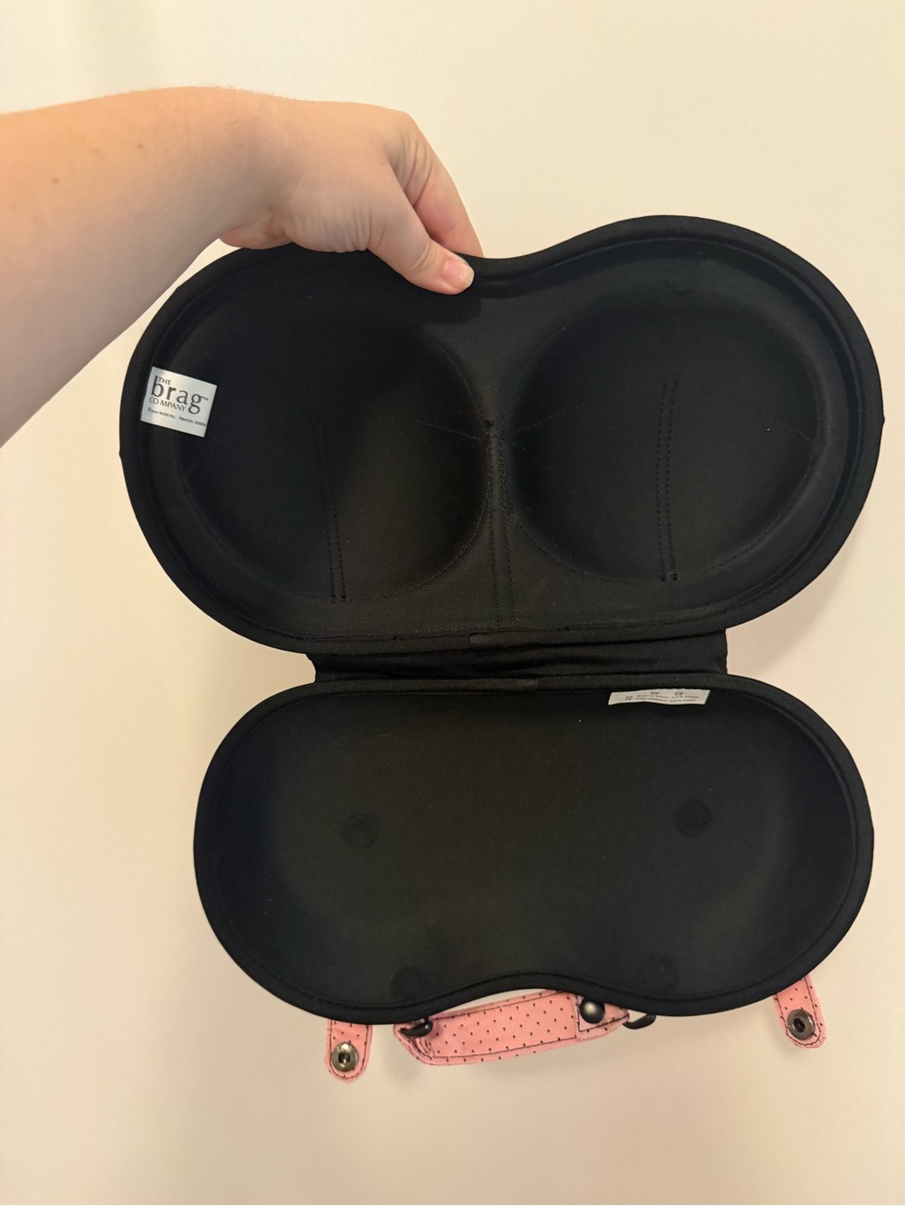 The Brag Company Bra-Shaped Lingerie Travel Case (Pink Polka Dot) - Picture 6 of 8